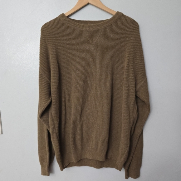 Eddie Bauer Other - Vtg Eddie Bauer Shirt Men's S Brown Thermal Waffle Knit Heavyweight Grunge Y2K